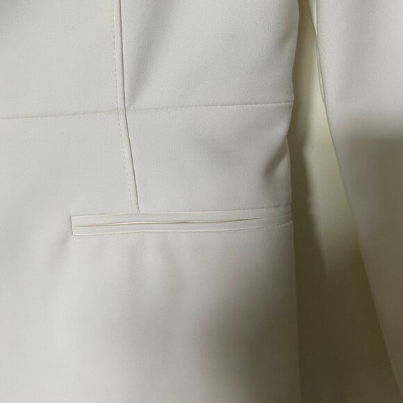 Veston blanc cintré et structuré blanc doux - Picture 4 of 7